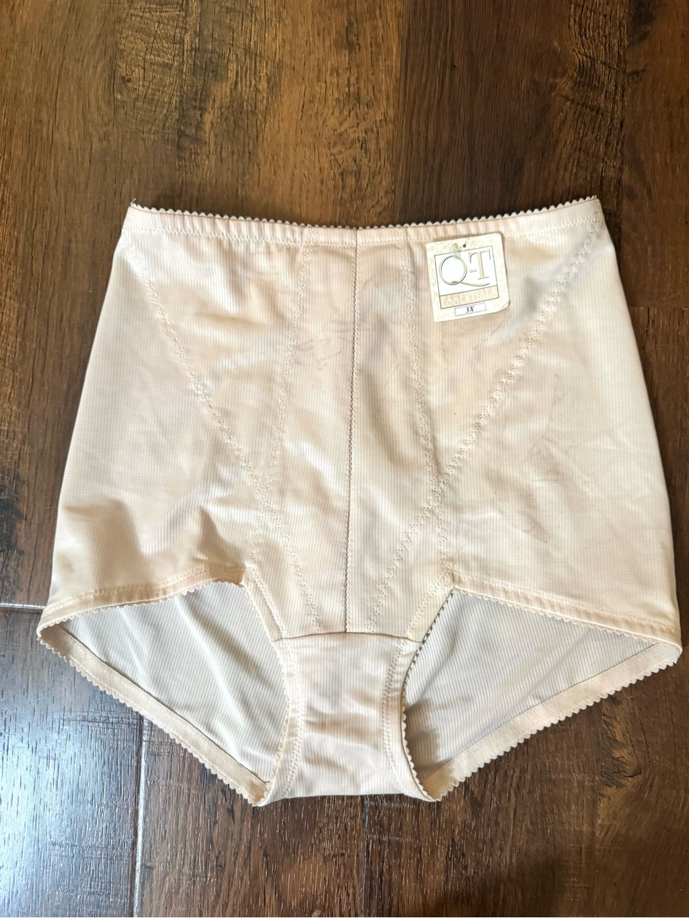 QT ESSENTIALS nude high waist panties, plus size 3X, NWT